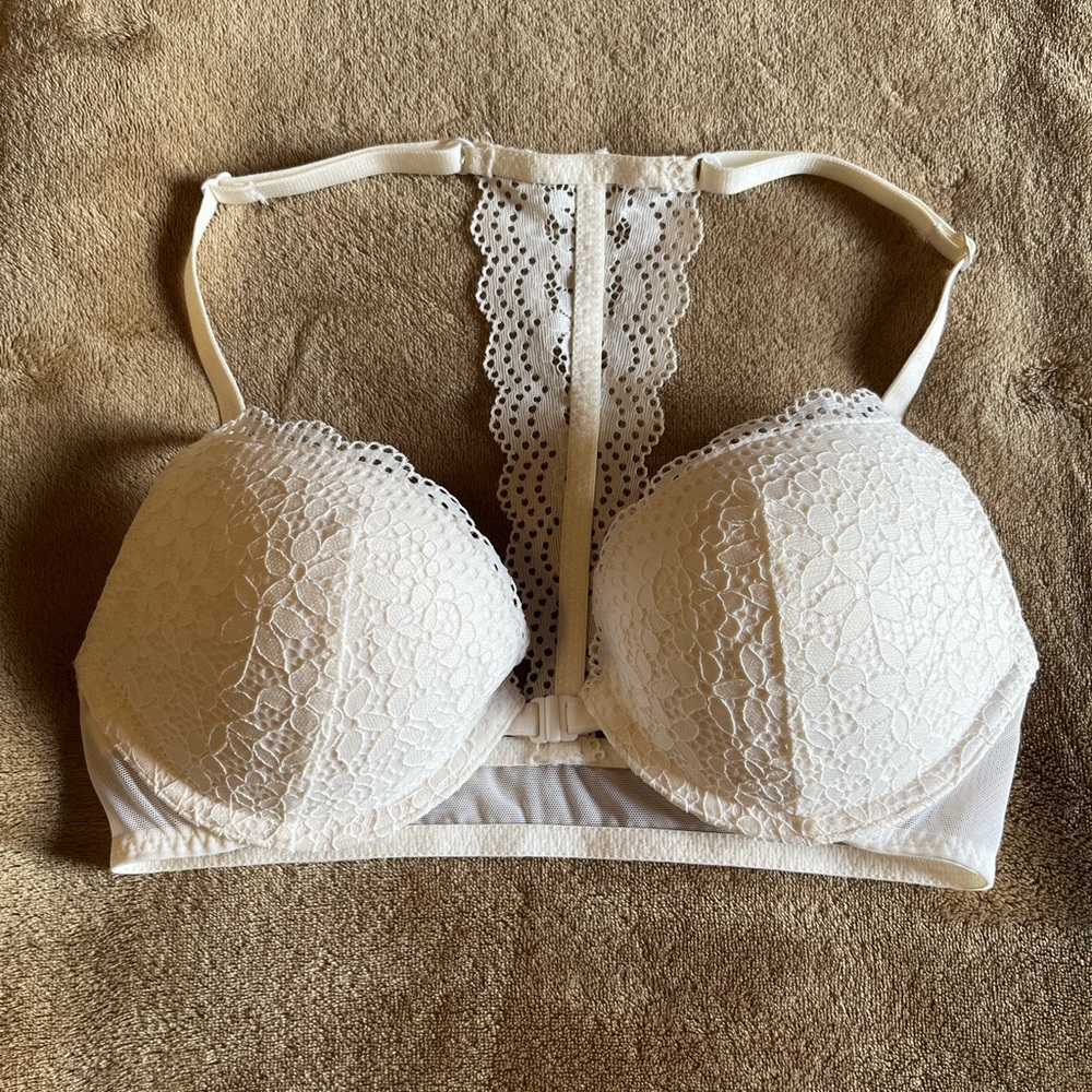xhiliration lace racerback push up bra